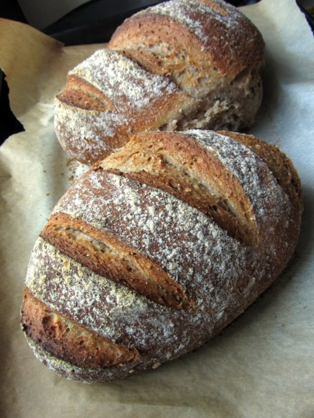 multigrain no-knead bread